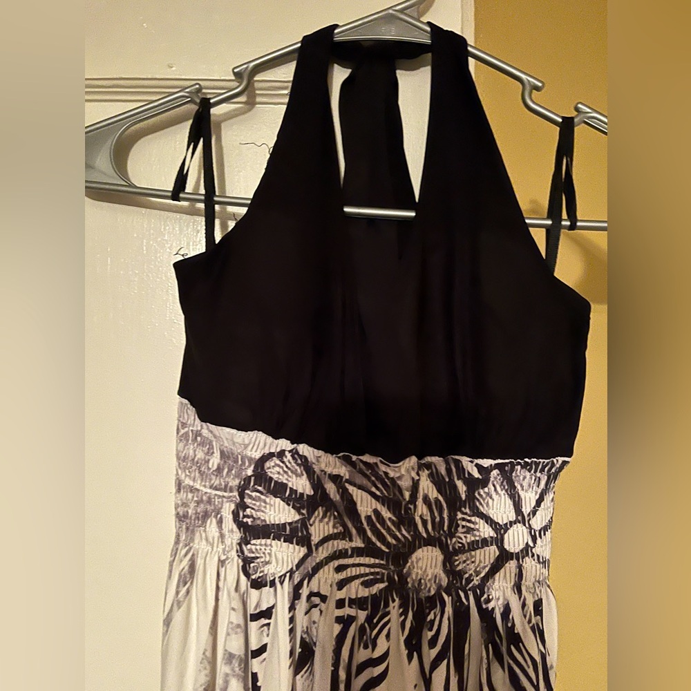 V neck halter dress